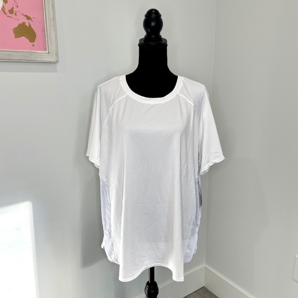 Zella Tops - Zella All Day White Short Sleeve Athletic Top
